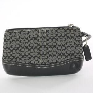 Coach Signature Vintage Black Wristlet